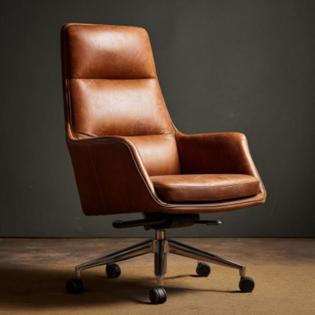 Bureau stoel van leer voor een kantooromgeving - 70 x 70 x 100