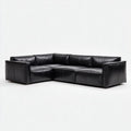 Hoekbank van leer voor de woonkamer - 250 x 200 x 85
