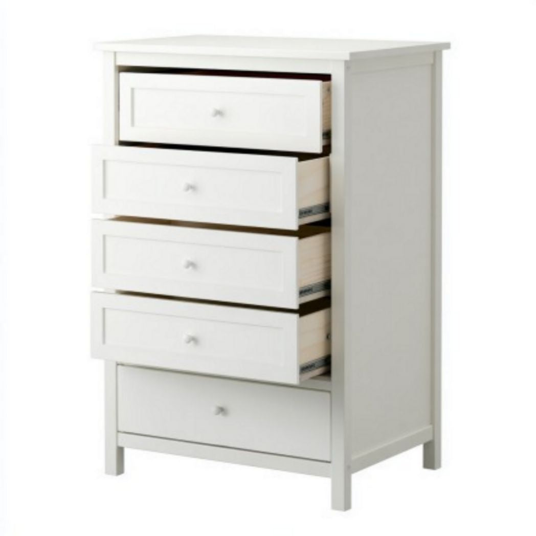 Commode met vijf lades voor de slaapkamer - Hout - 80 x 45 x 100